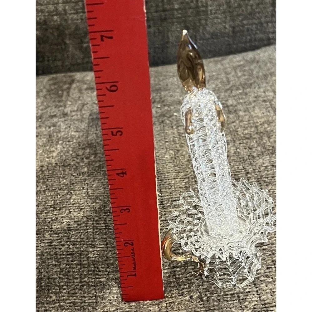 Vintage Kitsch Spun Glass Candle Christmas Around the World 7